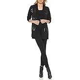 DKNY Womens Open Cardigan Sequin Detail Sweater