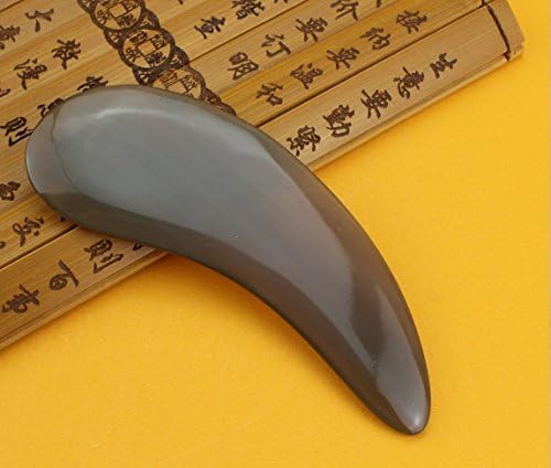 Gua Sha Board Thicker Section Products New Arrival Naturally White Buffalo Horn Hand Make Personal Care Products Scraping Board (Comma-10*3.5*0.5)