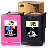 JARBO Remanufactured Ink Cartridge Replacement for HP 61 61XL 61 XL, Use with Envy 4500 5530 5534 5535 Deskjet 2540 1000 1010 1512 1510 3050 Officejet 4630 2620 4635, 1 Black+1 Tri-Color