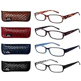 EYEGUARD Readers 4 Pack of Thin and Elegant Womens