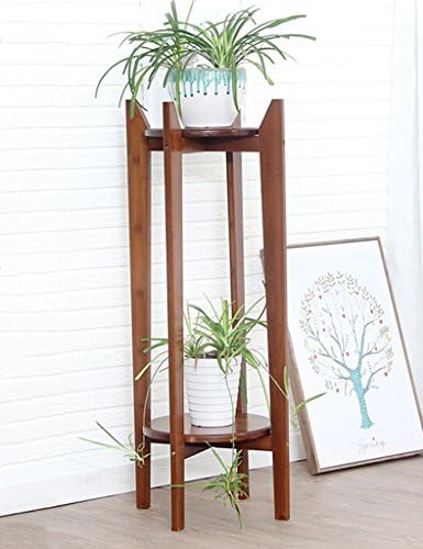WSSF- Bamboo Flower Rack Multilayer Green Plant Hanging Orchid Balcony Flower Display Stand Floor Indoor Living Room Flower Pot Shelf Size Optional (Size : 30*100cm)