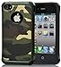 FDTCYDS iPhone 4 Case,Armor Hybrid Rugged Camouflage Case for Apple iPhone 4 / 4S - Camo Green