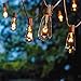 SUNSGNE 20Ft Edison Outdoor String Lights with 22 Clear Edison Bulbs, ST40 Vintage Bulbs String Lights, 7W Christmas Hanging Backyard Porch Balcony Party Decoration Lights, E17/C9 Socket Base, Brown