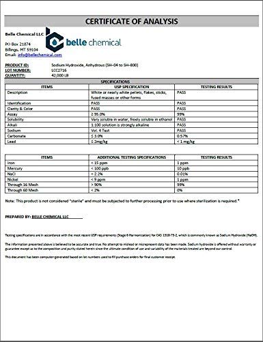 Sodium Hydroxide - Pure - Food Grade (Caustic Soda, Lye) (1 lb) - Thumbnail 2