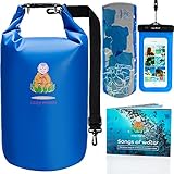 Dry Bag Waterproof Mens Sack | BEST Womens Large Reusable Bags Food Travel Backpack with Strap & Universal Phone Case for Boating, Camping, Kayaking, Rafting, Hiking & Multifunctional Bandana