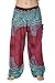 Harem Pants Unisex Geometric Mandala Harem Pants for Men & Women in Red,One Size