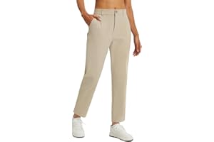 baleaf Women's Golf Pants Straight Leg Stretch Work Travel Pant with Pockets Dressy Bussiness Casual Slacks UPF 50+