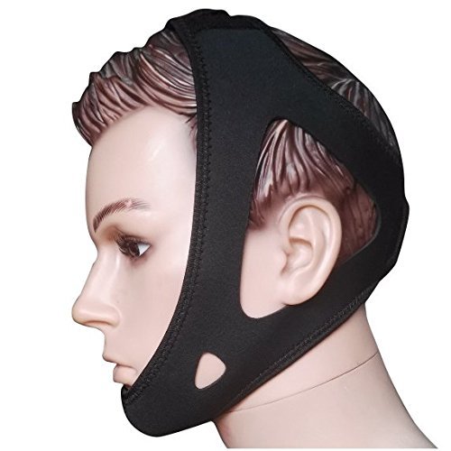 Boxalls Snore Chin Strap,Adjustable Anti-Snoring Jaw Chin Strap Stop Snoring Strap for Women Men (Black)