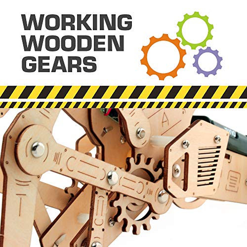 3D DIY Walking Robot Kit Mechanical Wooden Puzzle – Sound Controlled Crawfish Robotics Toy