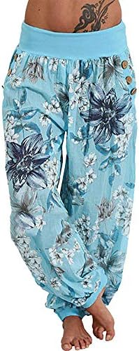 Women Harem Pant☃Foncircle Women Casual Print Pants Wide Leg Pants Women Pants