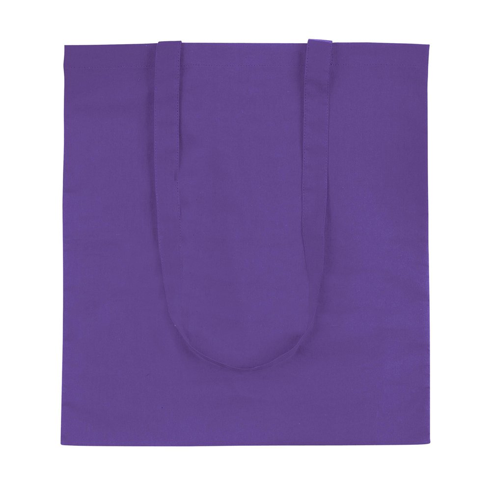 eBuyGB Shopping Tote Shoulder Bag, Cotton, Purple, 31.19 x 24.1 x 5 cm, 1205821-5