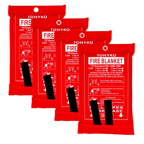 TONYKO Emergency Fire Blankets, Flame Retardant