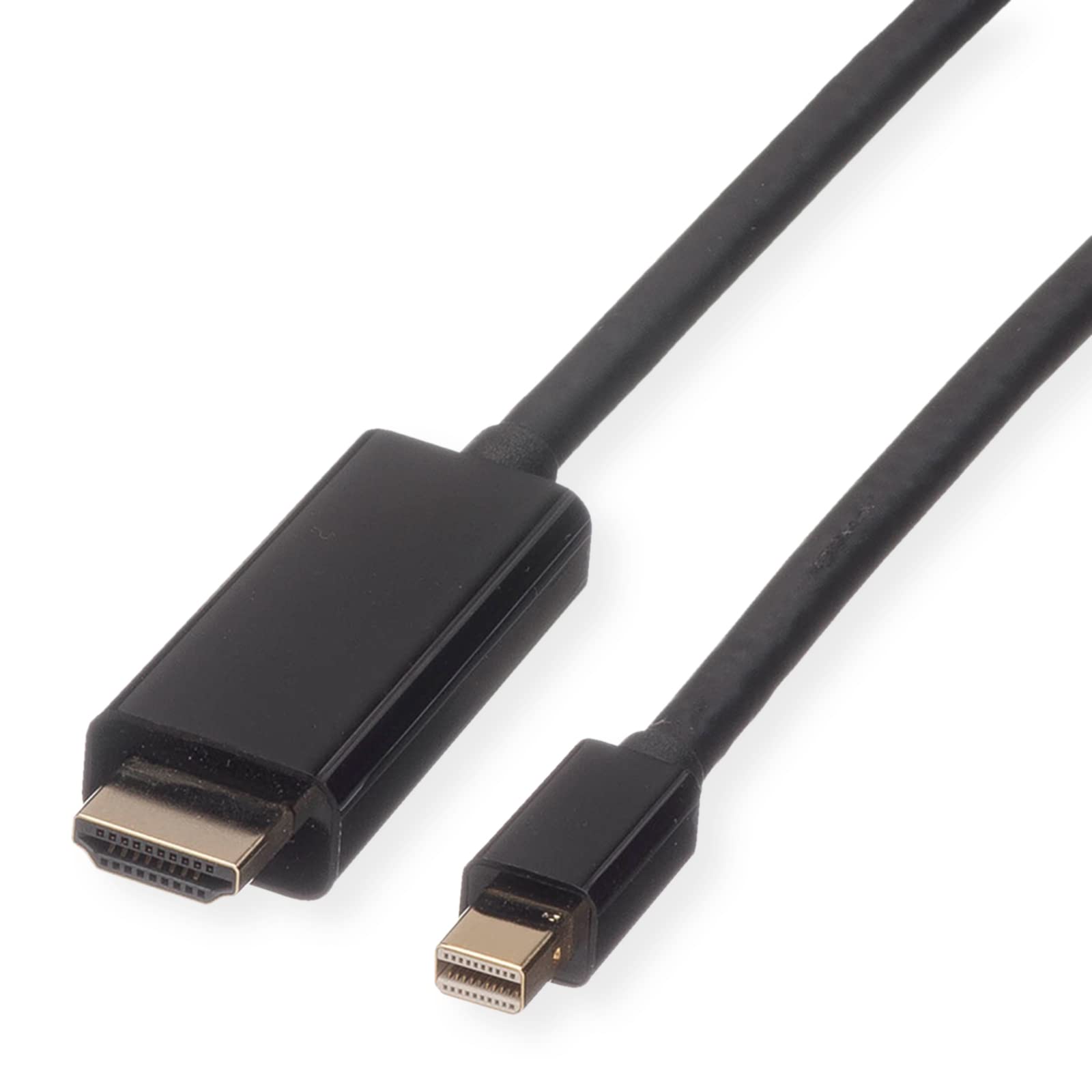 ROLINE Mini Displayport cable with HDMI connector M / M | Screen video and audio transmission PVC sheathing in black 1m