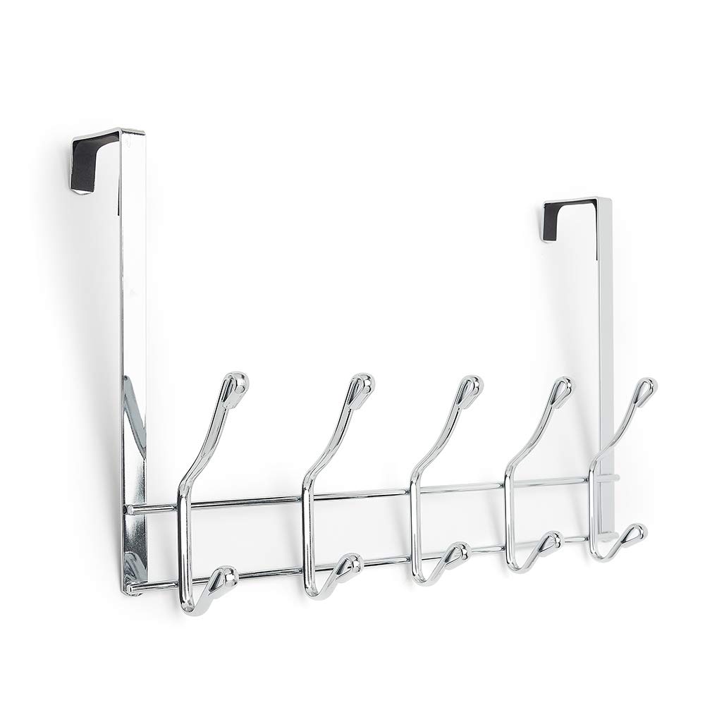 simplywire - Over Door Coat Rack - 10 Hooks – Chrome Coated Steel
