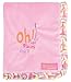 Trend Lab Dr. Seuss Ruffle Trim Receiving Blanket, Oh! the Places You'll Go! Pink