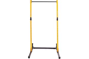 PRISP Multifunction Adjustable Squat Stand - Barbell Weight Rack with Pull-Up Bar for Home Gym
