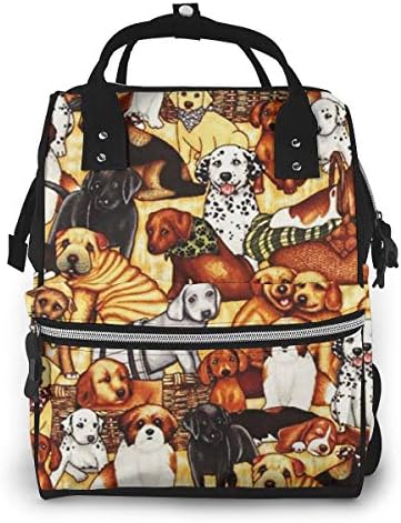 マザーズバッグ マザーズリュック かわいい犬 ママバッグ リュック レディース おしゃれ 防水 撥水 大容量 軽量 背面ポケット 出産準備 お出産祝い 用品収納 通勤 旅行 花見 多機能 男女兼用 Tarunniketanpublicschool Com