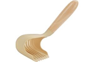 Garoopion Cat Litter Scoop, Carbon Fiber Cat Litter Scooper, Kitty Litter Scoop with Wood Handle, Deep Shovel More Efficient Litter Sifter Cat Scooper for Litter Box (Beige)
