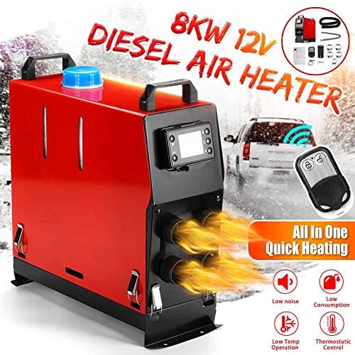 Qklx 12V 5000W Air Diesel Heater 4Hole + LCD Switch Monitor Remote control For Truck Motorhome All In One Car Heater