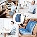 Jiaao Large Memory Foam Lumbar Support Pillow - Orthopedic Design for Relieves Lower Back Pain, Back Cushion for Office Chairs & Car, Breathable Cover, Adjustable Strap