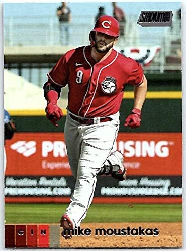 Amazon Com 2020 Stadium Club Baseball 50 Mike Moustakas Cincinnati Reds Official Mlb Trading Card Produced By Topps Company Collectibles Fine Art