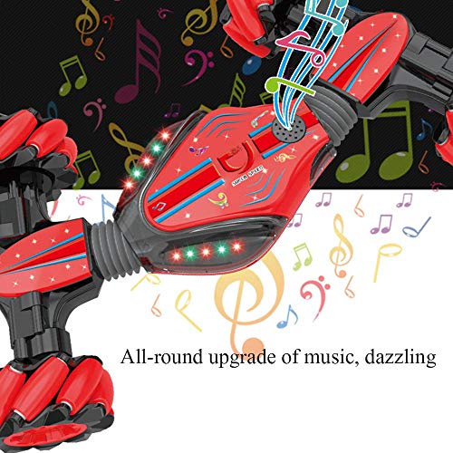 Lesgos Remote Control Stunt Toy Car, 2.4G Gesture Sensing Remote Control Stunt Car with Four-Wheel Drive, Off-Road & Sports Status, 45 Minutes Standby Suitable for Any Terrain, Children Gift