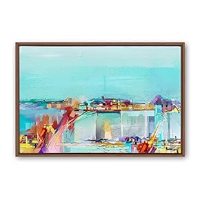 signwin Framed Canvas Wall Art Color Abstract Canvas...