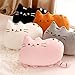 Big Cat Emoji Throw Pillow Pet Sofa Decorative Cushion Soft Plush Toy Doll 15inches 1pc (Pink)