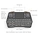 Orbeet 2.4GHz Mini Wireless Keyboard with Touchpad Mouse Rechargable Air Mouse LED Backlit Handheld Remote Control Combos for PC, Pad, Google Android TV Box