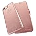 Dreem Fibonacci 2-in-1 Wallet-Case for iPhone 8-Plus & 7-Plus, Magnetic Detachable PC Slim-Case, Luxury Vegan Leather, RFID Protection, Smart 2-Way Stand, Gift-Box - Rose-Gold
