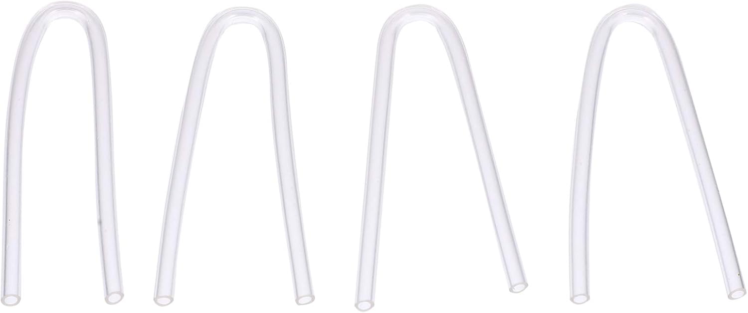 POPETPOP 4 Pack PVC Hearing Aid Tubing BTE Preformed Tubes for Hearing
