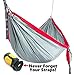 Camping Hammock with Tree Straps, Best Portable Parachute Hammocks for Hiking, Beach Fun, or Backyard Relaxation