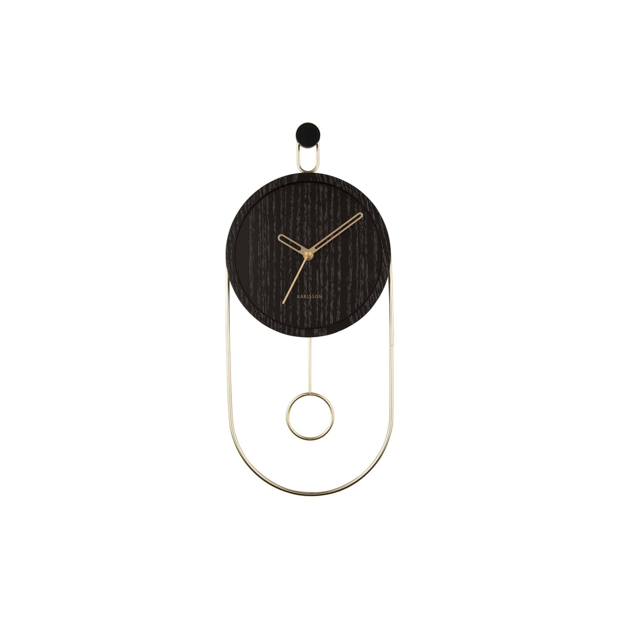 Karlsson Wall Clock 'Swing Pendulum' BLACK - (KA5892BK)