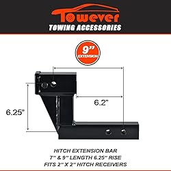 Towever 84123 Towever Trailer Hitch Extender with