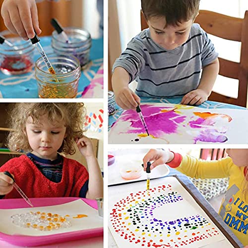 Eye Dropper For Essential Oils, Pipettes Dropper With Black Rubber Head, Calibrated Thick Glass