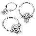 Pierced Owl 14GA 316L Surgical Steel Skull Captive Bead Nipple Rings, Sold as Pair