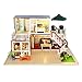 Flever Dollhouse Miniature DIY House Kit Creative Room with Furniture for Romantic Valentine's Gift(Wait for You My Love)