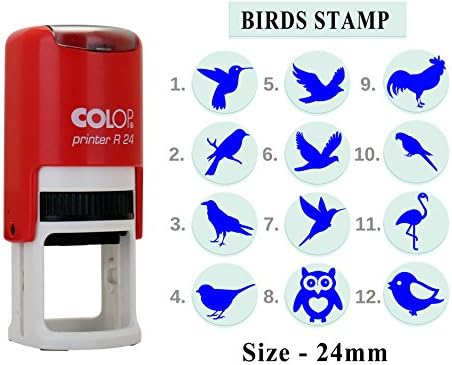 Birds Symbols Customized Colop R 24 Self Inking Rubber Stamp Office Stationary Stamp