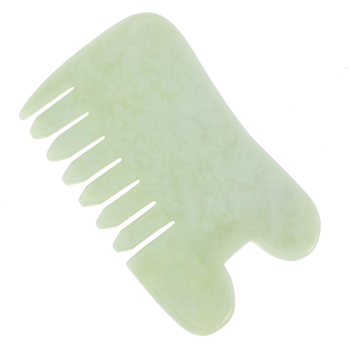 SUPVOX Jade Gua Sha Scraping Massage Tool Hand Made Jade Guasha Board Tools for Graston SPA Acupuncture Therapy Trigger Point Treatment on Face Arm Foot