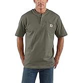Carhartt Men's Loose Fit Heavyweight Short-Sleeve Pocket Henley T-Shirt