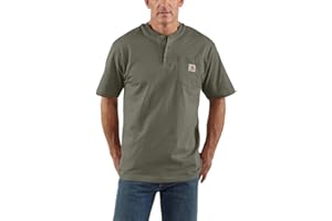 Carhartt Men's Loose Fit Heavyweight Short-Sleeve Pocket Henley T-Shirt