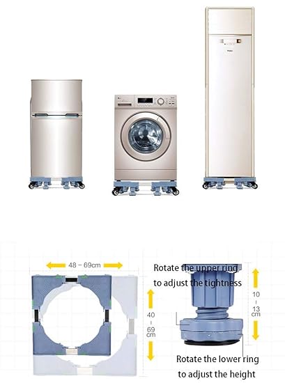 MSLYDYG Lavado Ajustable Bases de maquinarias móvil, con 8 Bloqueo ...