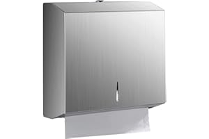 MODUNFUL Paper Towel Dispenser Wall Mount - Multifold Trifold Paper Towel Dispensers, Large Capacity Stainless Steel Tissue Holder, Suitable for Bathrooms and Public Places