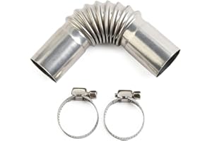 Stainless Steel 25 mm Exhaust Pipe Elbow Connector for Eberspacher and For Webasto Heaters – 23 cm Length, " ID, Compatible w