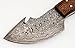 GladiatorsGuild 64 Custom Handmade Damascus Steel Skinner Hunting Knife Fixed Blade Small Skinning Knife with Gut Hook (Walnut Wood)