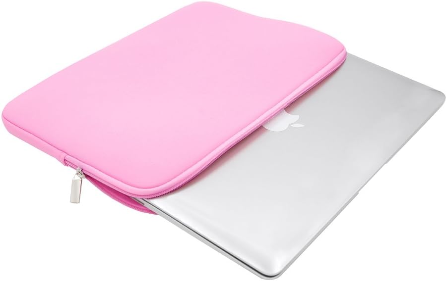 RAINYEAR 15 Inch Laptop Sleeve 15" Protective Soft Case Padded Zipper Cover Carrying Computer Bag Compatible with New 15.4 MacBook Pro Touch Bar Specially for 15.4" Model A1938 A1707 A1990(Pink) - Image 4