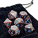 Darksilver Forge Dark Alpha Metal Polyhedral D&D Dice Set for Tabletop Roleplaying Games Like Dungeons & Dragons (DND), Pathfinder RPG, Starfinder