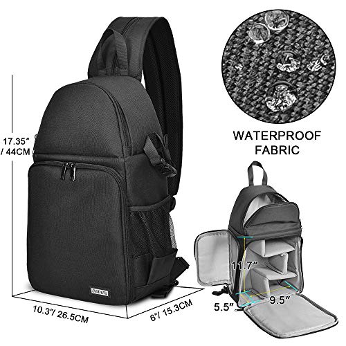 CADeN DSLR Camera Sling Backpack, Camera Backpack Bag with Tripod
