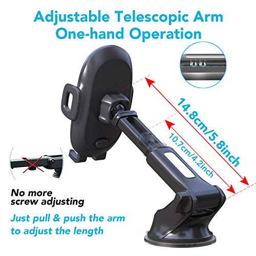 Suction Cup Phone Holder for Windshield/Dashboard/Window, Universal