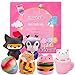 BeYumi Slow Rising Toy, Unicorn, Hamburger, Ninja, Cat Squishy Toy, Kawaii Jumbo 6 Pcs Squishy Toy, Cream Scented Simulation Cute Animals Toys Gift for Kids Lovely Stress Relief Toy